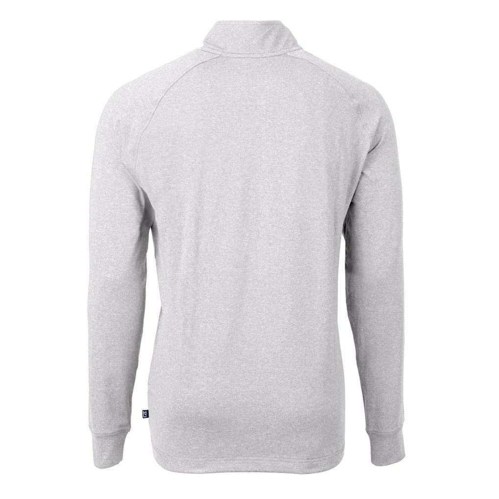 Philadelphia Eagles  Cutter & Buck Gridiron Classics Big & Tall Adapt Eco Knit Heather Quarter-Zip Pullover Top