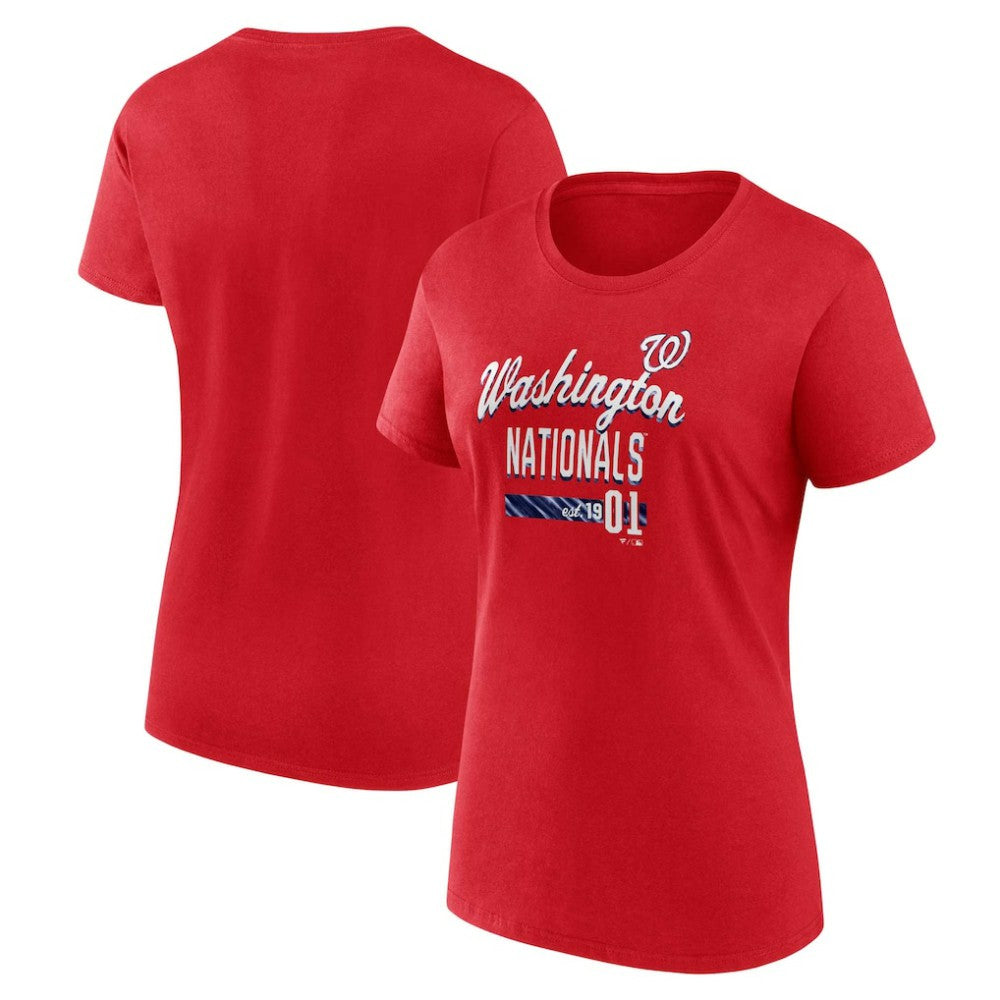 Washington Nationals Fanatics Women's Logo Fitted T-Shirt | MLB Sale