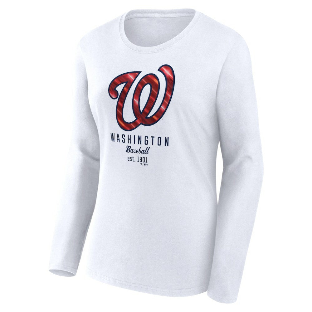 Washington Nationals Fanatics Women's Lightweight Fitted Long Sleeve T-Shirt | MLB Online
