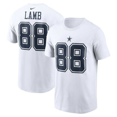 Dallas Cowboys Nike CeeDee Lamb  Player Name & Number T-Shirt