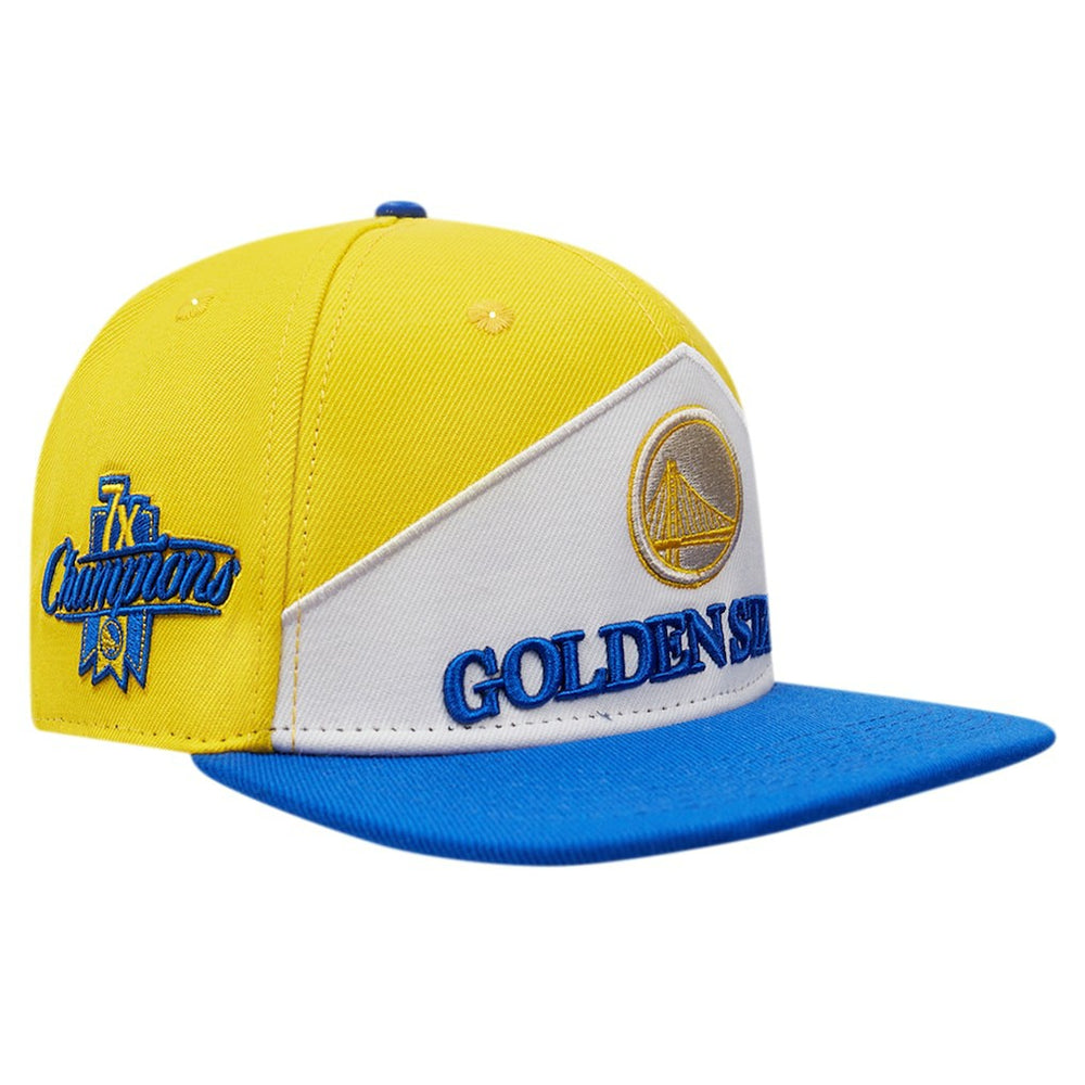 Golden State Warriors Pro Standard Pinch Chevron Adjustable Hat sale For Sale