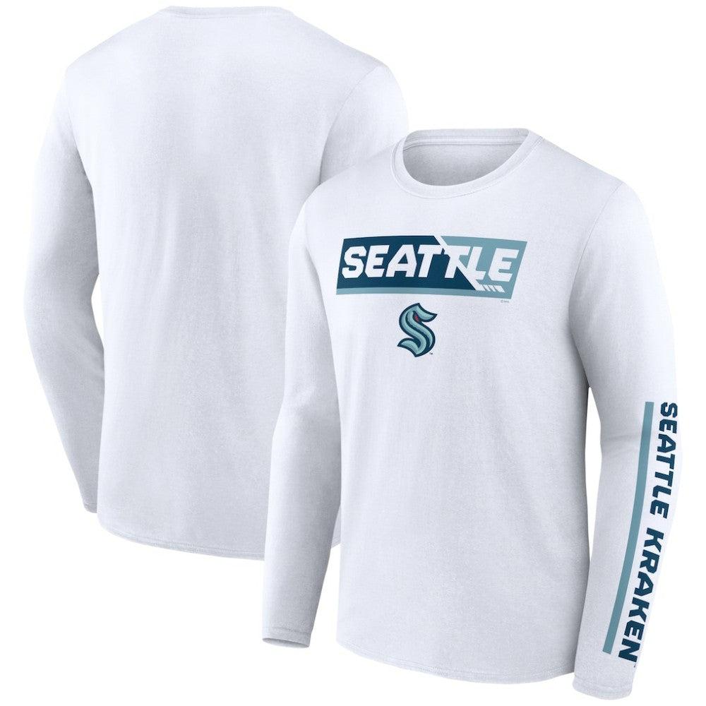 Seattle Kraken Fanatics Breakaway Combo Long Sleeve T-Shirt Outlet