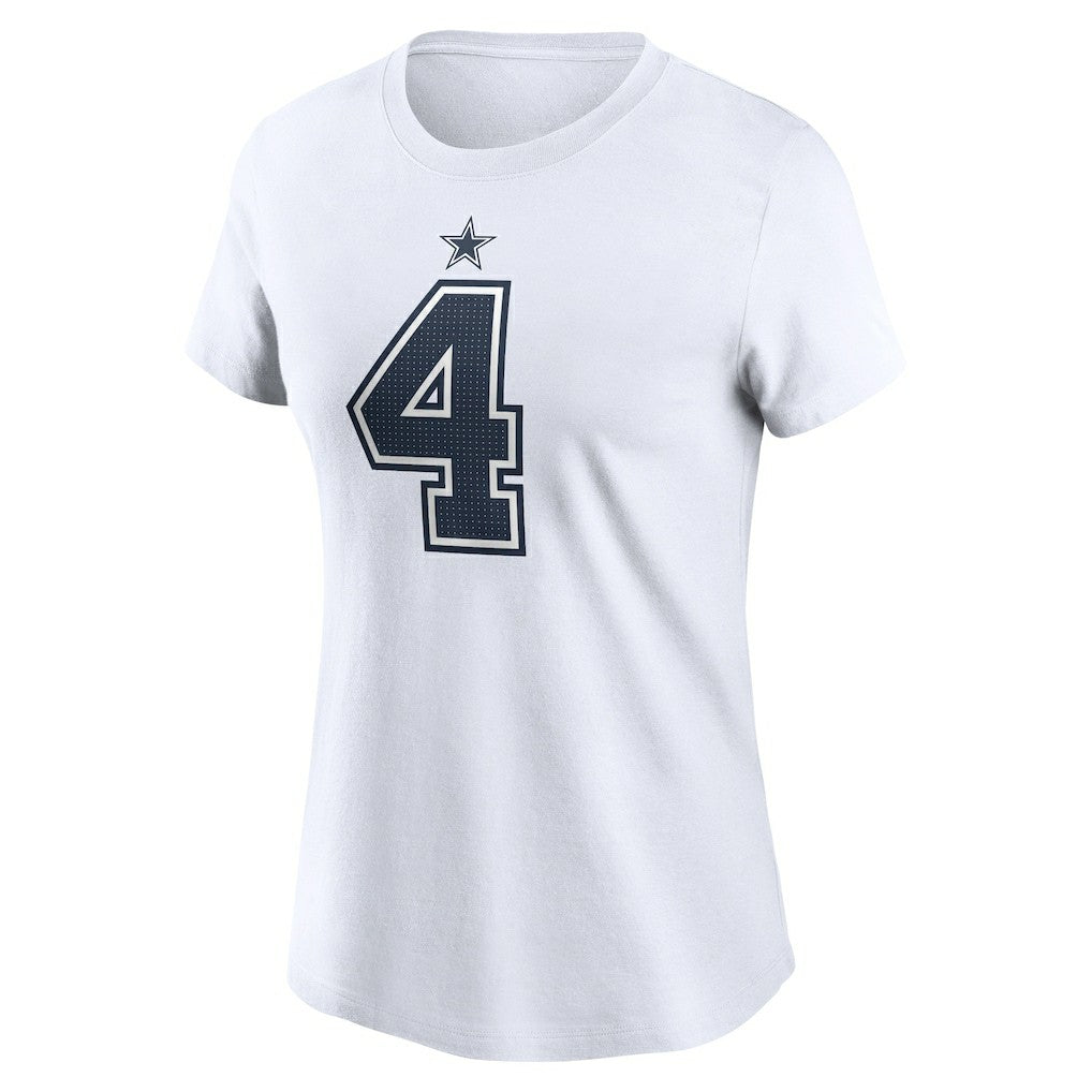 Dallas Cowboys Nike Dak Prescott  Women's Player Name & Number T-Shirt