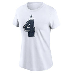 Dallas Cowboys Nike Dak Prescott  Women's Player Name & Number T-Shirt