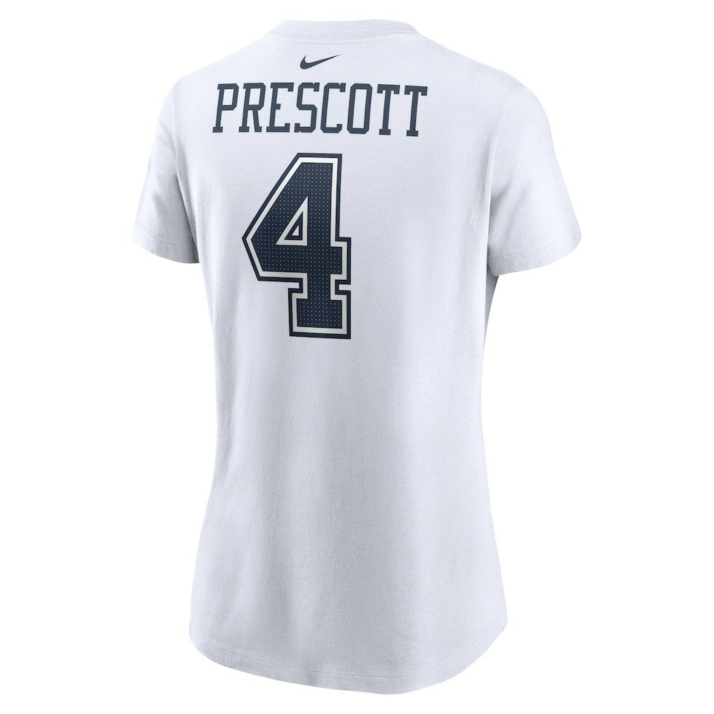 Dallas Cowboys Nike Dak Prescott  Women's Player Name & Number T-Shirt