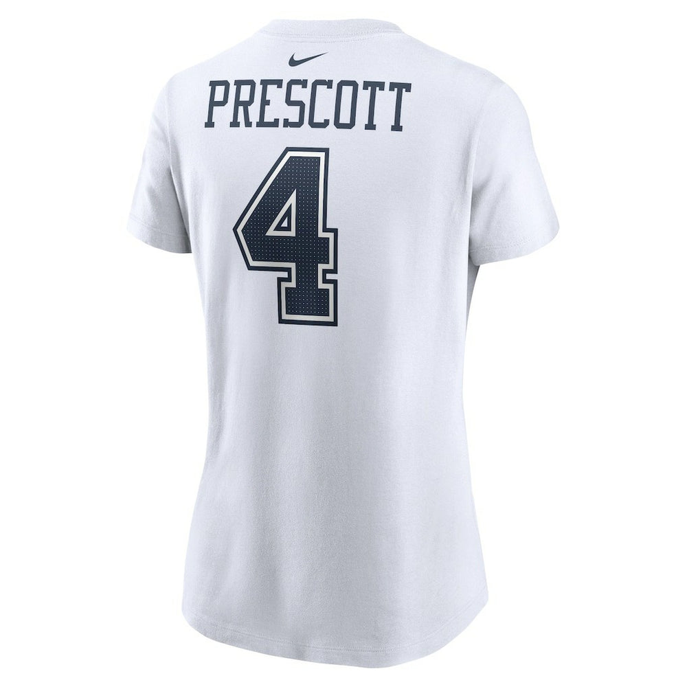 Dallas Cowboys Nike Dak Prescott  Women's Player Name & Number T-Shirt