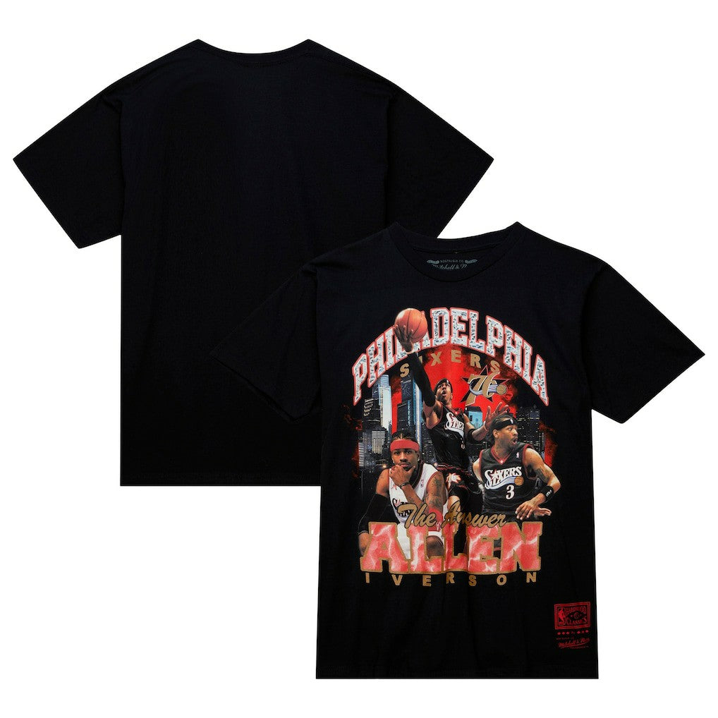 Allen Iverson Philadelphia 76ers Hardwood Classics Bling Concert Player T-Shirt Online