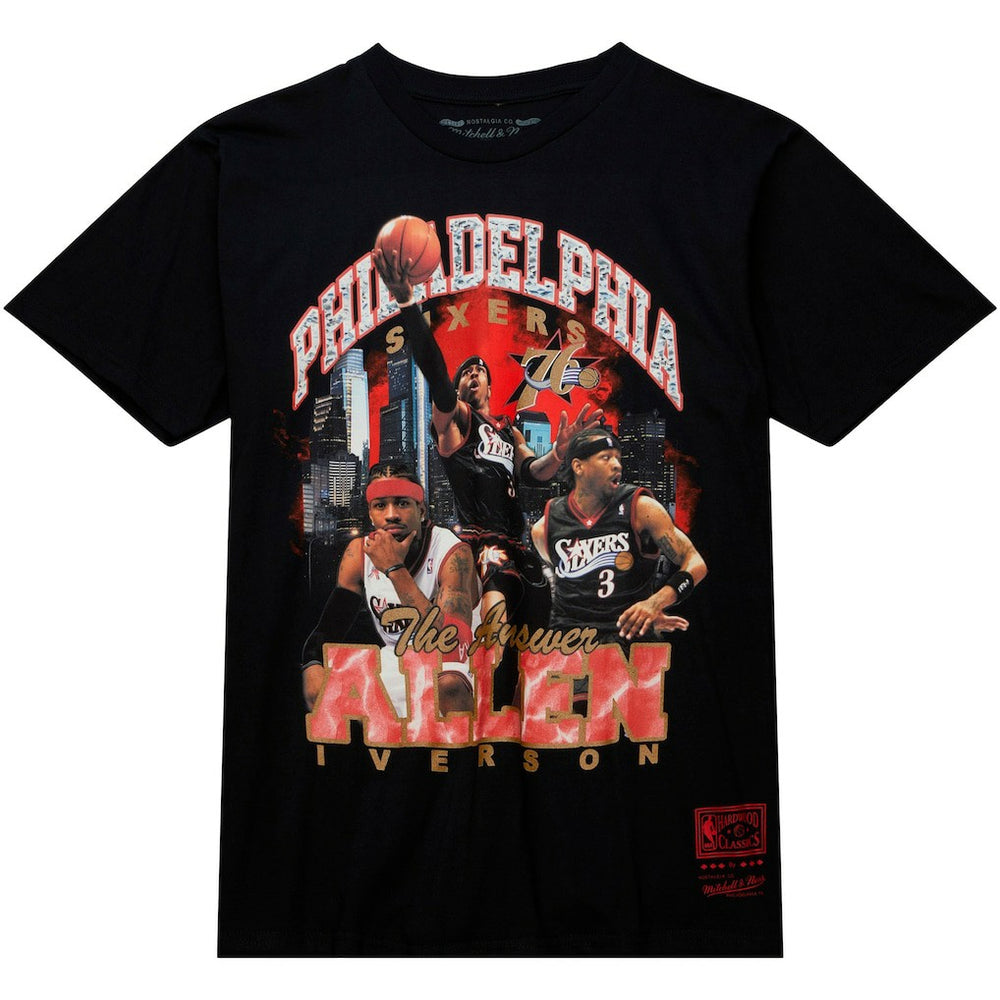 Allen Iverson Philadelphia 76ers Hardwood Classics Bling Concert Player T-Shirt Online