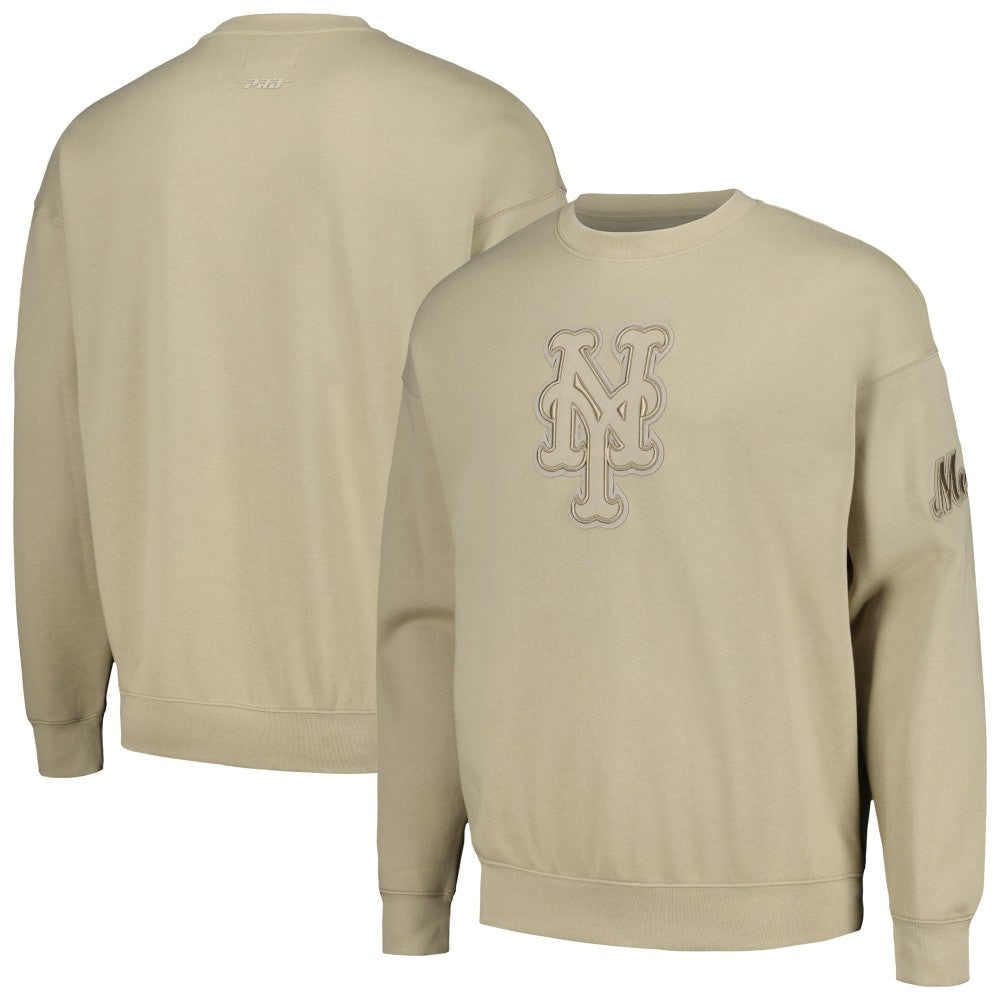 New York Mets Pro Standard Neutral Drop Shoulder Pullover Sweatshirt | MLB Sale