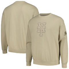 New York Mets Pro Standard Neutral Drop Shoulder Pullover Sweatshirt | MLB Sale