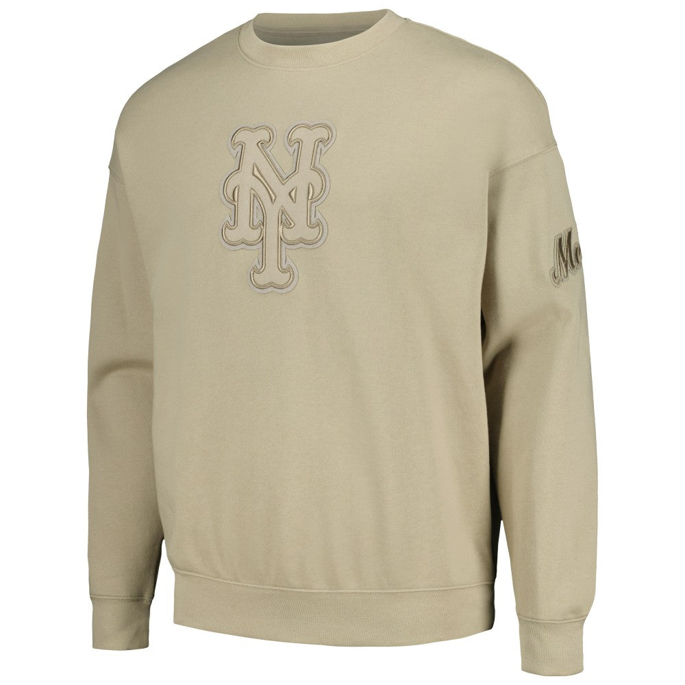 New York Mets Pro Standard Neutral Drop Shoulder Pullover Sweatshirt | MLB Sale