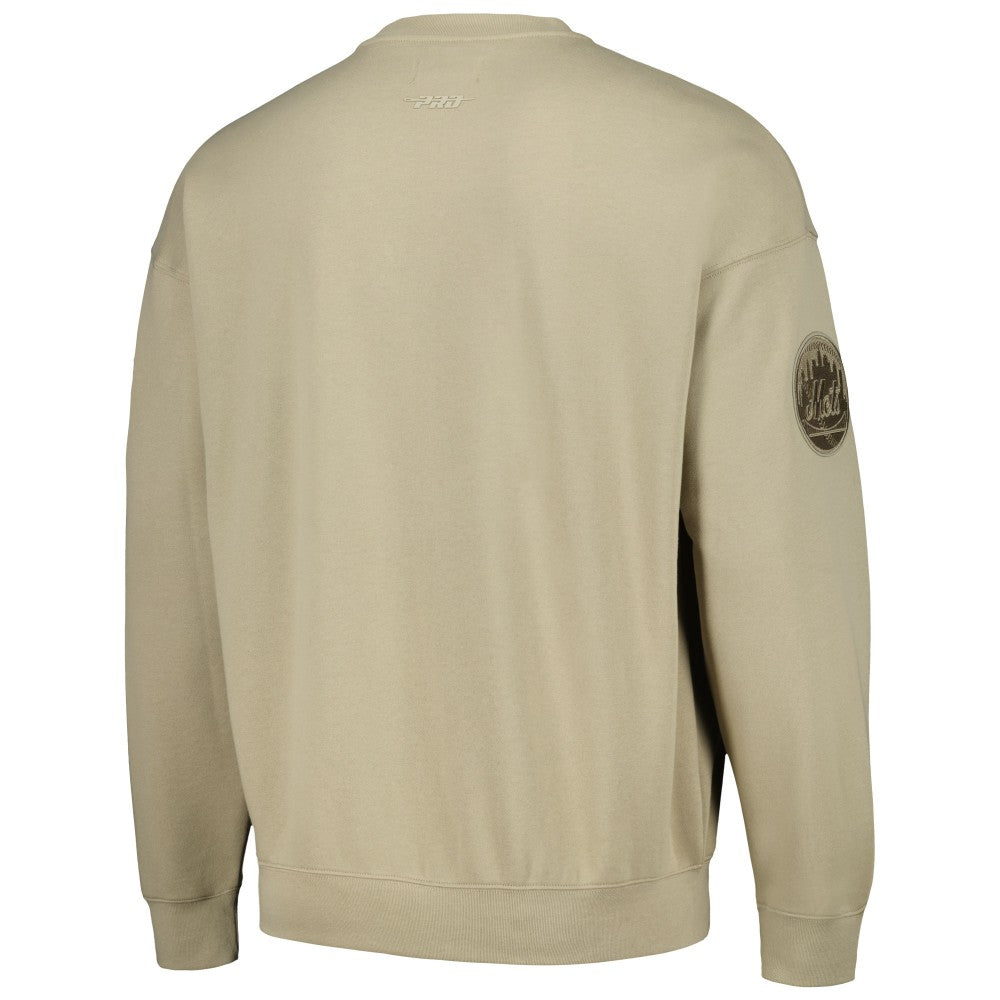New York Mets Pro Standard Neutral Drop Shoulder Pullover Sweatshirt | MLB Sale