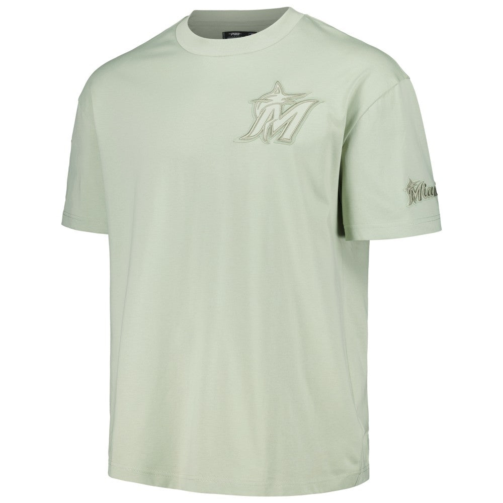Miami Marlins Pro Standard Oversized Neutral CJ Dropped Shoulders T-Shirt | MLB On Sale
