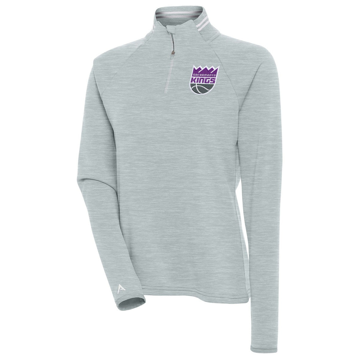 Sacramento Kings Antigua Women's Milo Quarter-Zip Pullover Top New