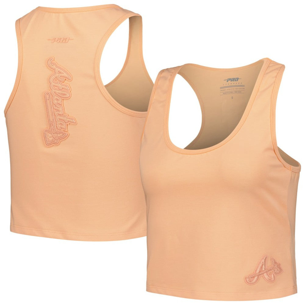 Atlanta Braves Pro Standard Women's Neutral Fitted Racerback Tank Top | MLB On Sale