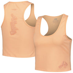 Atlanta Braves Pro Standard Women's Neutral Fitted Racerback Tank Top | MLB On Sale