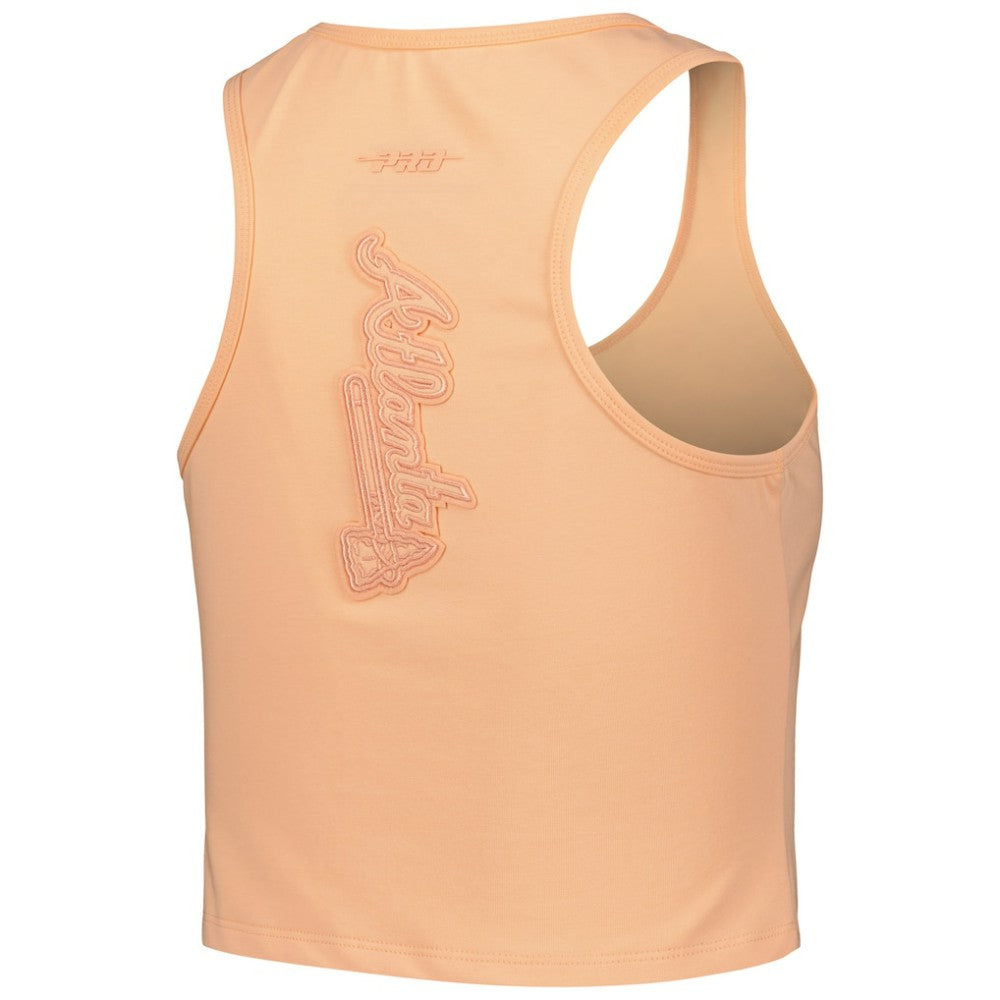 Atlanta Braves Pro Standard Women's Neutral Fitted Racerback Tank Top | MLB On Sale