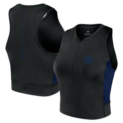 Houston Astros Fanatics Women's Studio Half-Zip Fitted Gym Tank Top | MLB Online