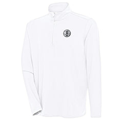Brooklyn Nets Antigua Hunk Quarter-Zip Pullover Top Online