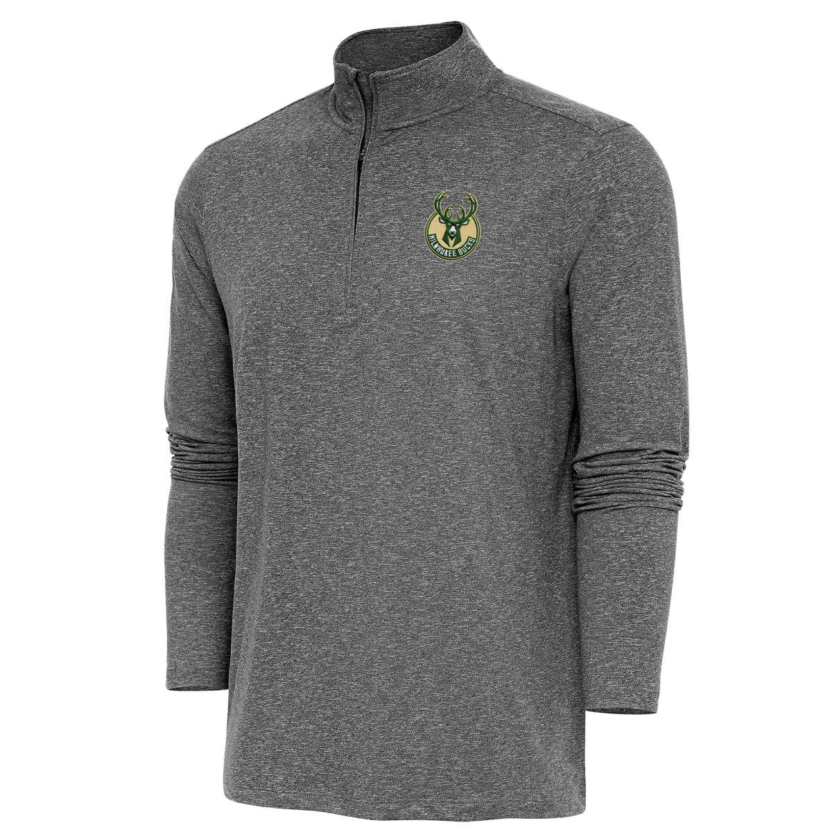 Milwaukee Bucks Antigua Hunk Quarter-Zip Pullover Top Discount