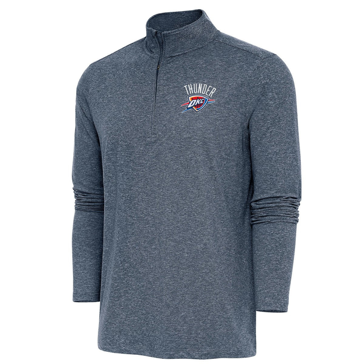 Oklahoma City Thunder Antigua Hunk Quarter-Zip Pullover Top On Sale