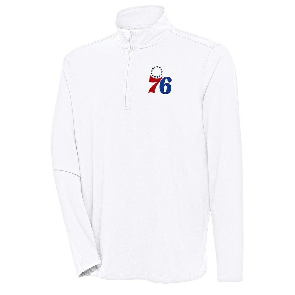 Philadelphia 76ers Antigua Hunk Quarter-Zip Pullover Top Outlet