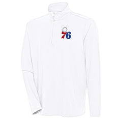 Philadelphia 76ers Antigua Hunk Quarter-Zip Pullover Top Outlet