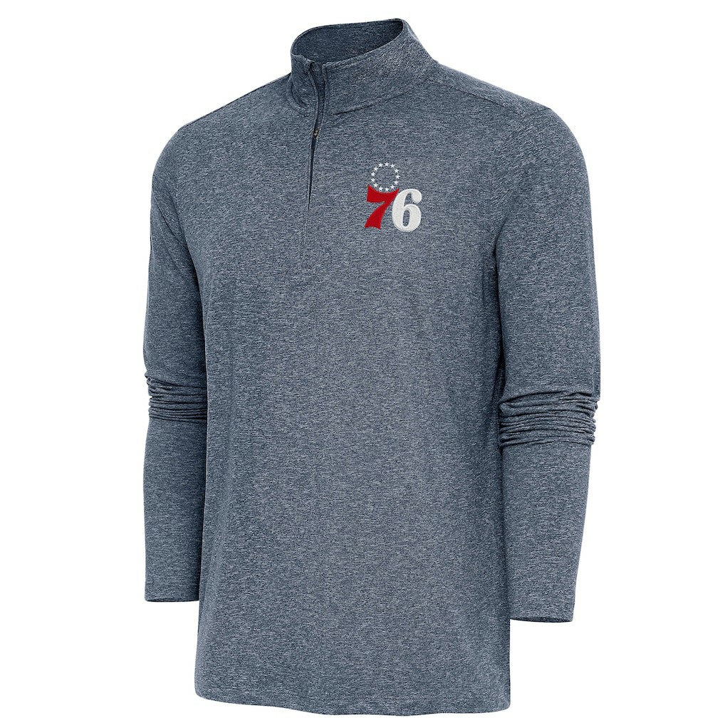 Philadelphia 76ers Antigua Hunk Quarter-Zip Pullover Top Outlet