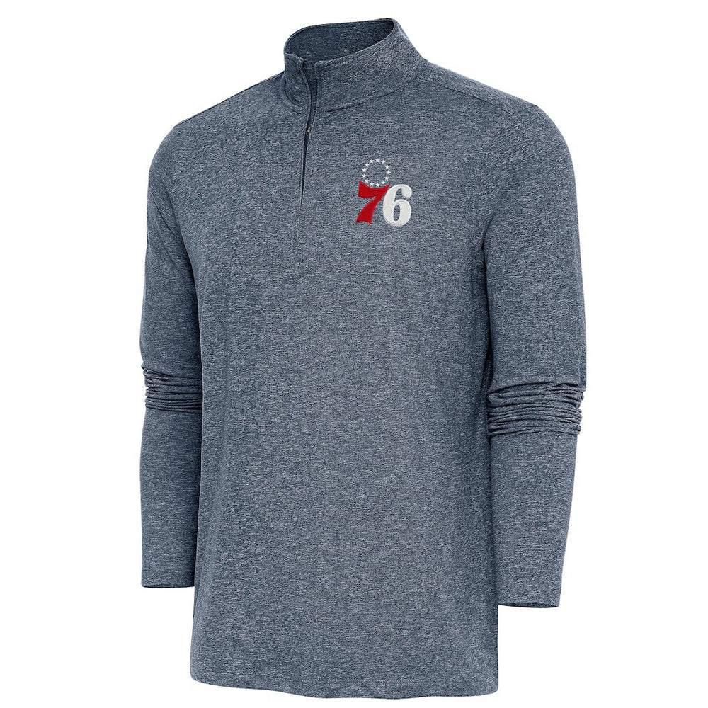 Philadelphia 76ers Antigua Hunk Quarter-Zip Pullover Top Outlet
