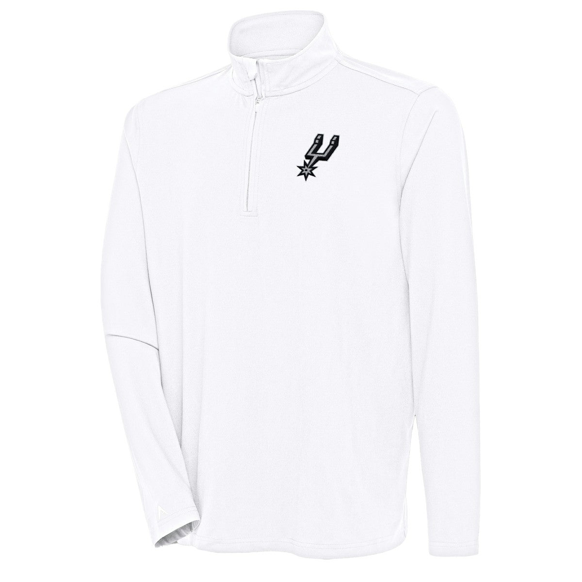 San Antonio Spurs Antigua Hunk Quarter-Zip Pullover Top For Sale