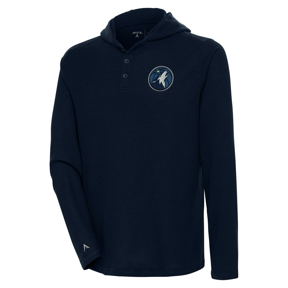 Minnesota Timberwolves Antigua Strong Hold Long Sleeve Henley Hoodie T-Shirt Online