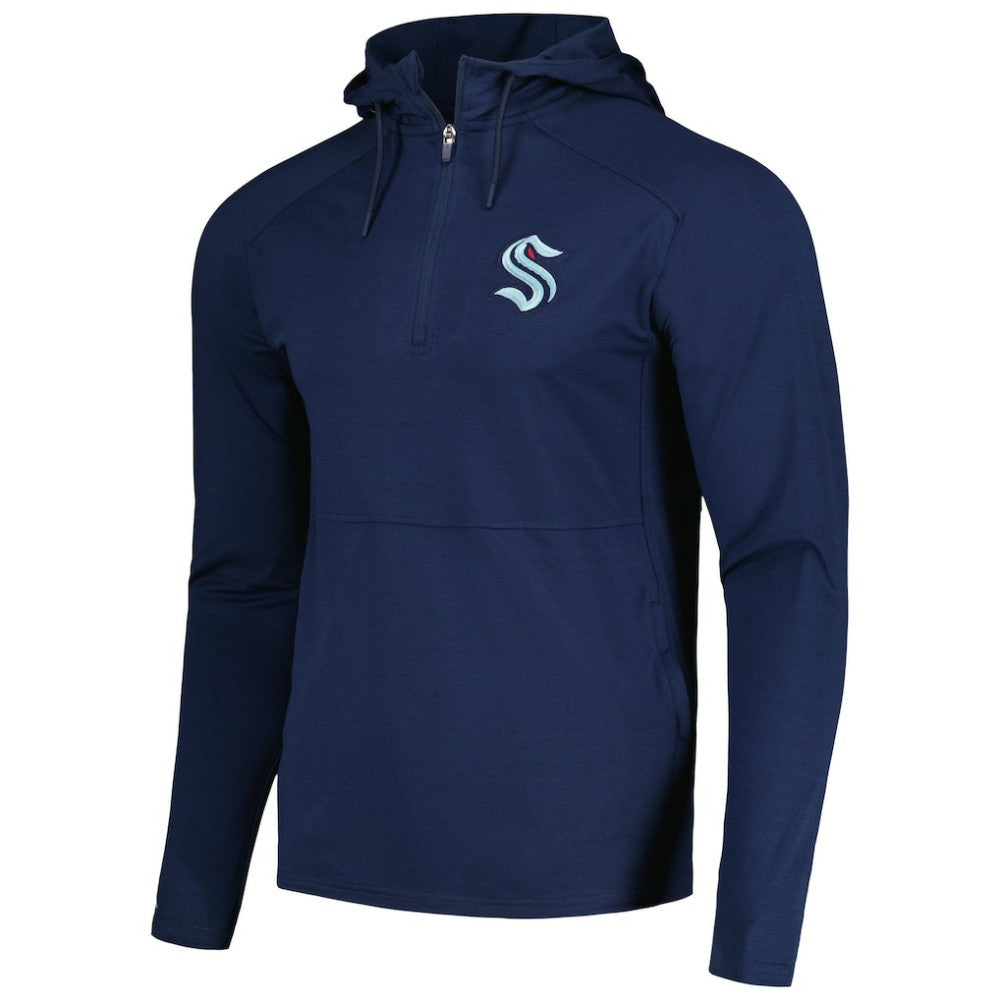 Seattle Kraken Antigua Spikes Raglan Quarter-Zip Hoodie For Sale