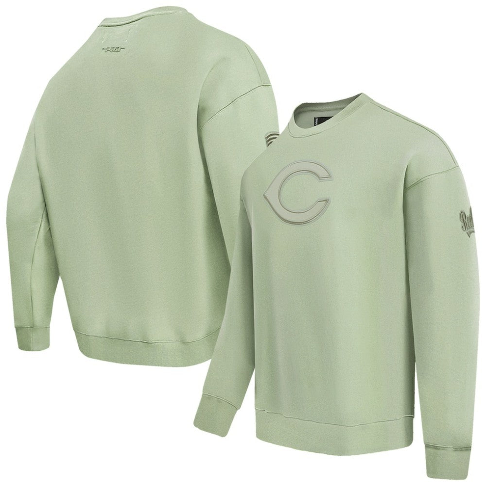 Cincinnati Reds Pro Standard Neutral Drop Shoulder Pullover Sweatshirt | MLB Sale