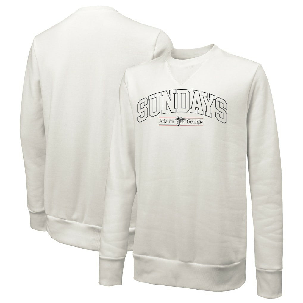 Atlanta Falcons  Majestic Threads Unisex Sundays Block Letter Crewneck Pullover Sweatshirt