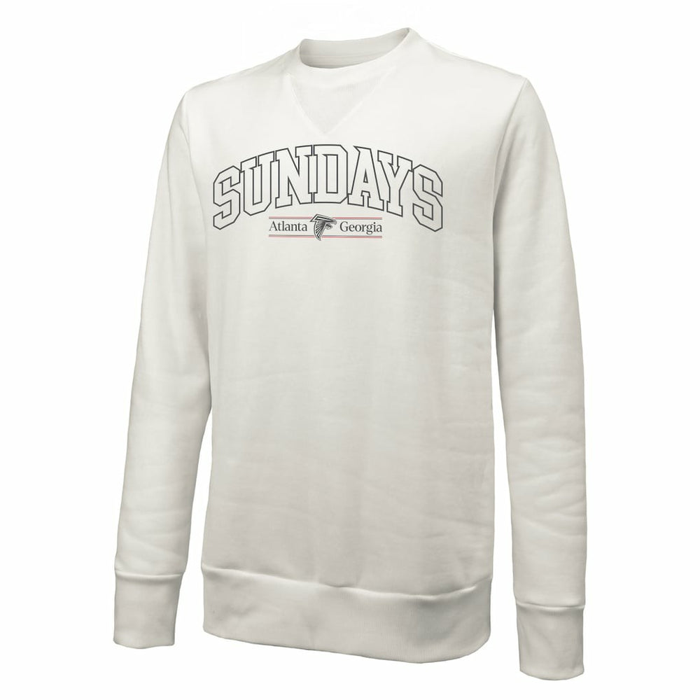 Atlanta Falcons  Majestic Threads Unisex Sundays Block Letter Crewneck Pullover Sweatshirt