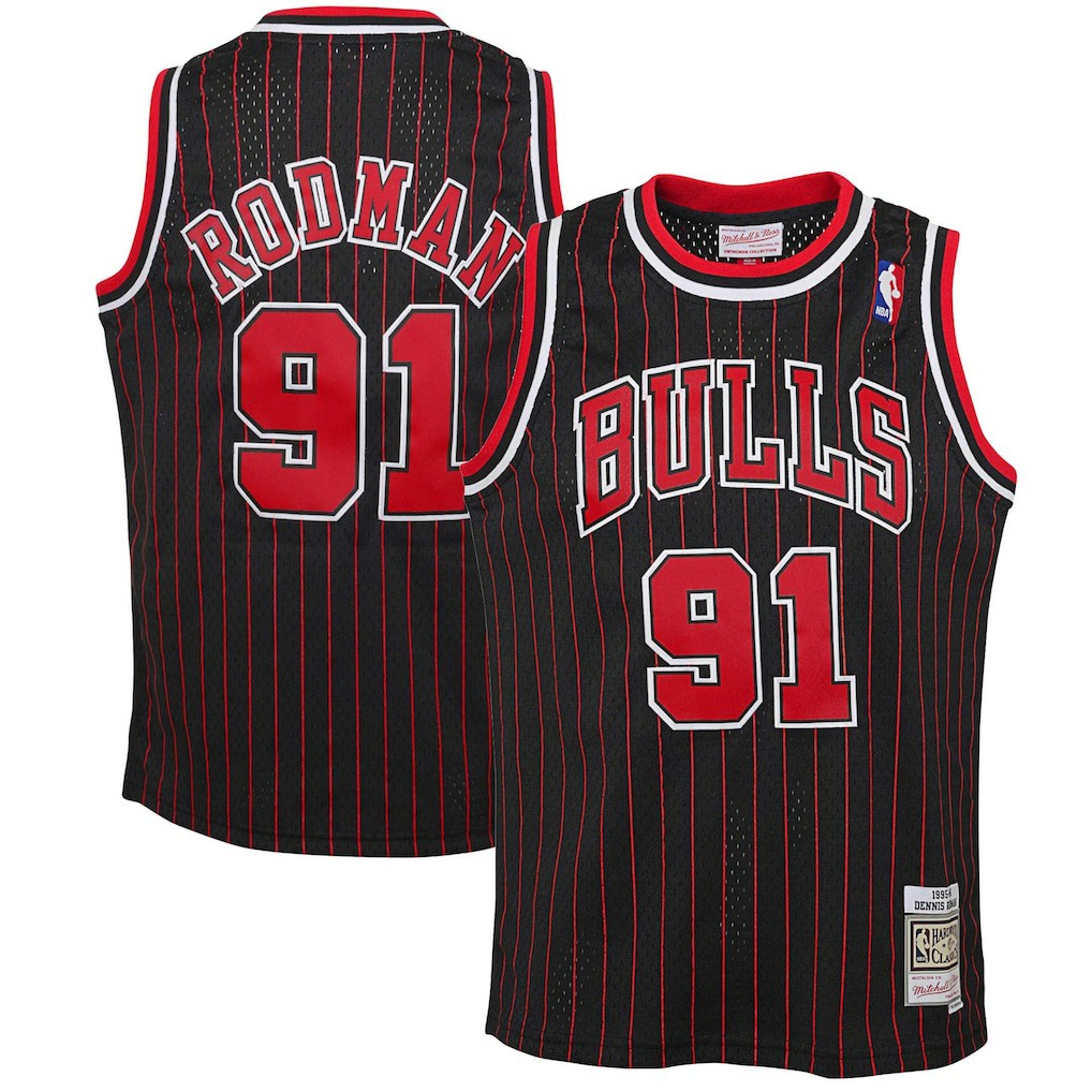 Dennis Rodman Chicago Bulls Youth 1995/96 Hardwood Classics Swingman Jersey sale New