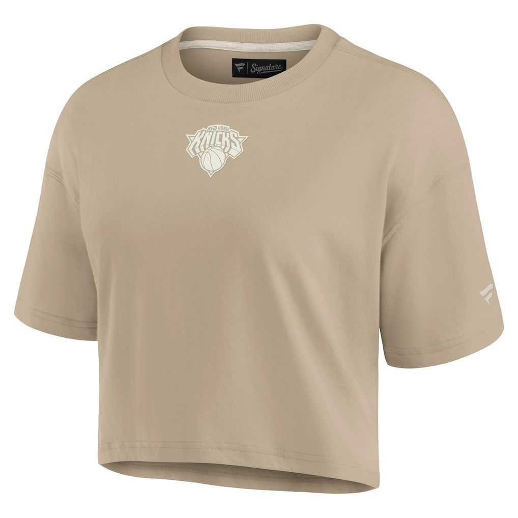 New York Knicks Women's Elements Super Soft Boxy Cropped T-Shirt Discount