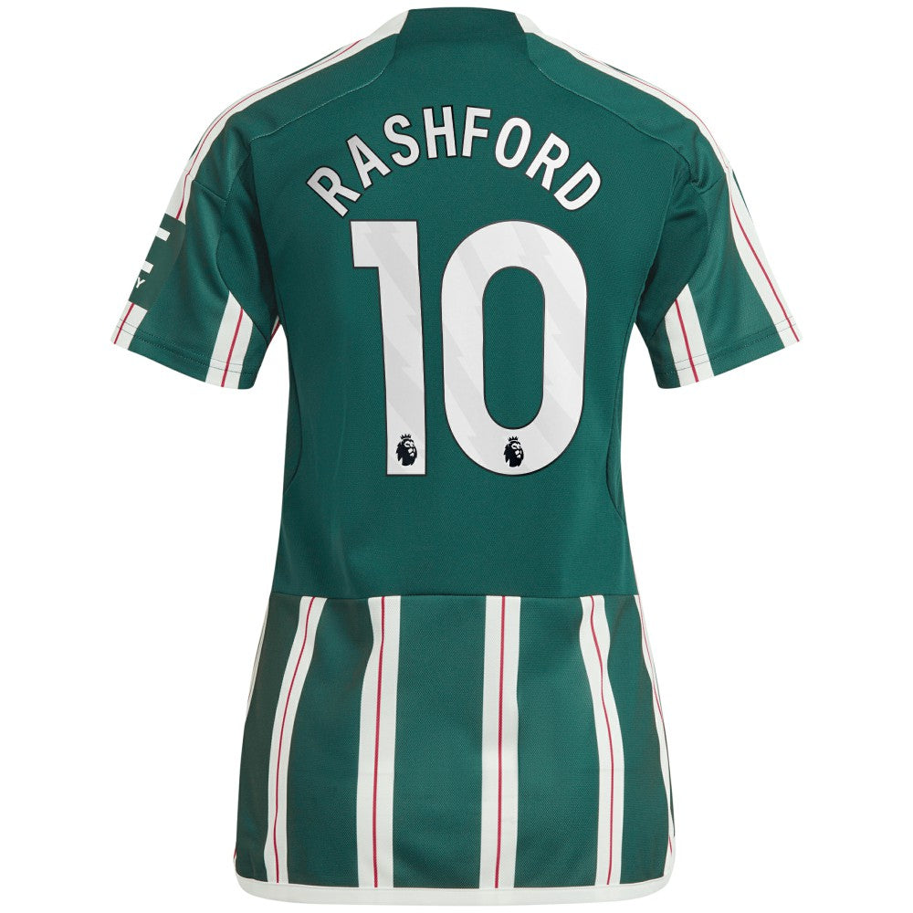 Marcus Rashford Manchester United Women's 2023/24 Away Replica Player Jersey Green - Adidas