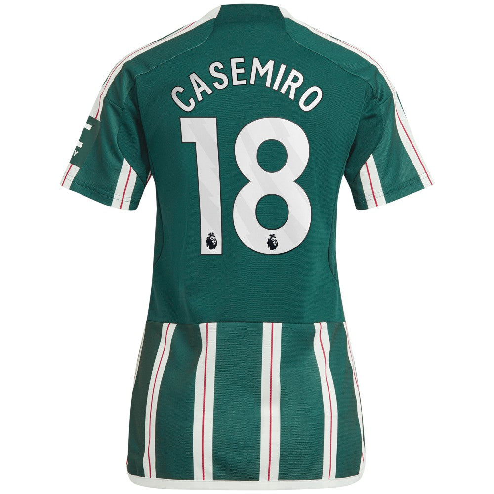 Casemiro Manchester United Women's 2023/24 Away Replica Player Jersey Green - Adidas