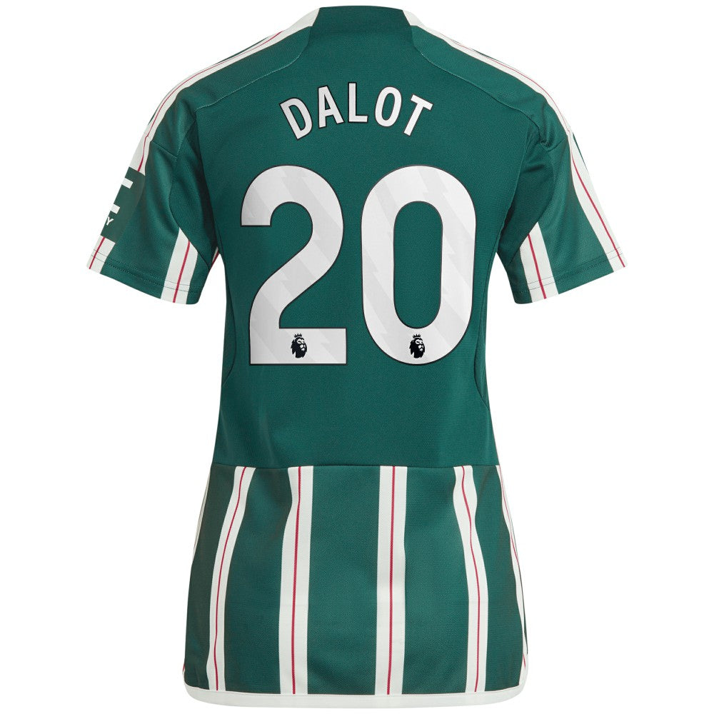 Diogo Dalot Manchester United Women's 2023/24 Away Replica Player Jersey Green - Adidas