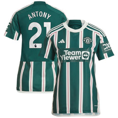 Antony Manchester United Women's 2023/24 Away Replica Player Jersey Green - Adidas