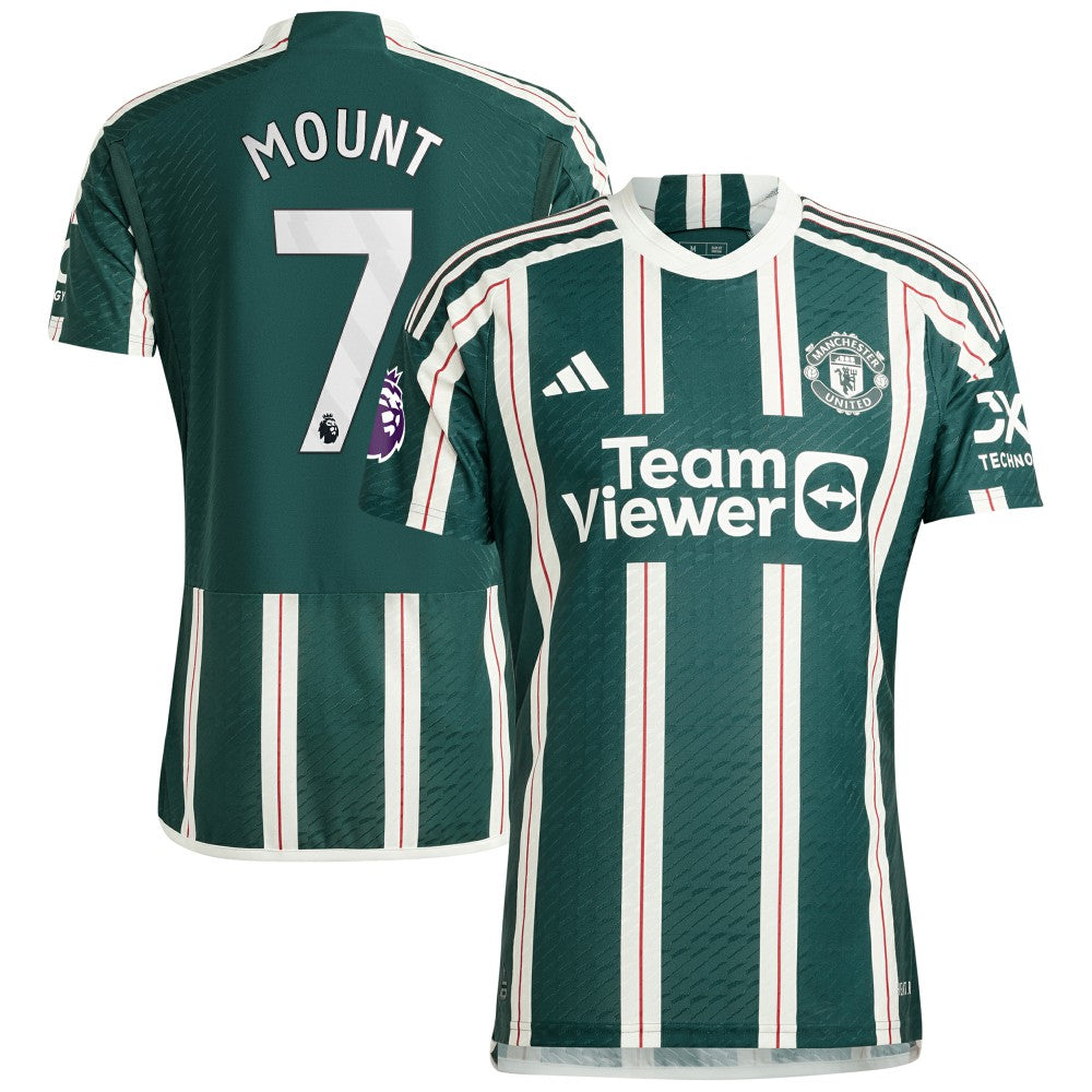 Mason Mount Manchester United 2023/24 Away Player Jersey Green - Adidas