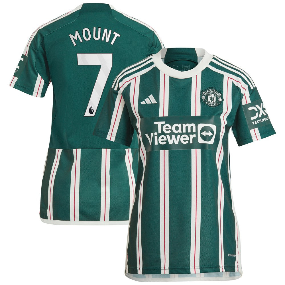 Mason Mount Manchester United Women's 2023/24 Away Replica Player Jersey Green - Adidas