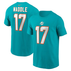 Miami Dolphins Nike Jaylen Waddle  Player Name & Number T-Shirt