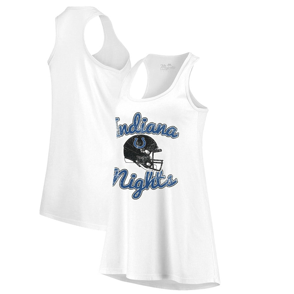 Indianapolis Colts  Majestic Threads Women's Indiana Nights Alternate Racerback Tank Top