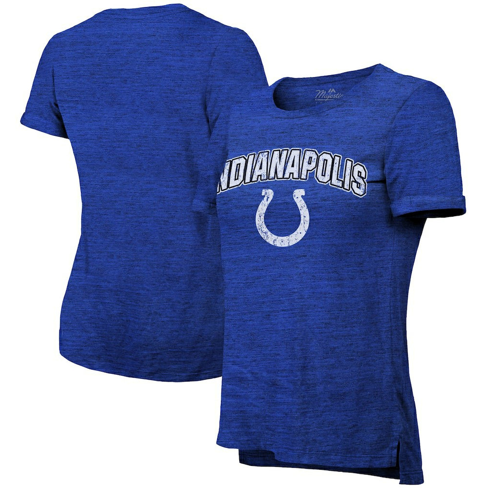 Indianapolis Colts  Majestic Threads Women's Indiana Nights Alternate Tri-Blend Boyfriend T-Shirt
