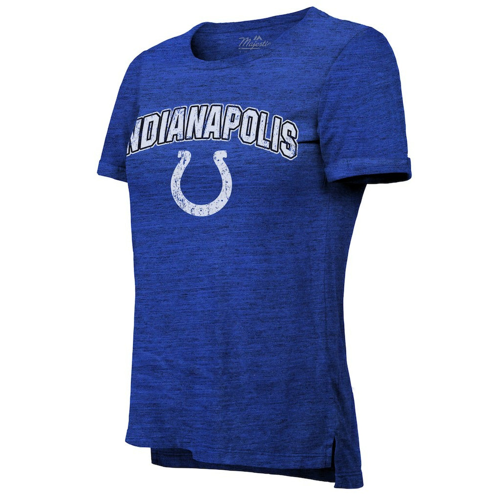 Indianapolis Colts  Majestic Threads Women's Indiana Nights Alternate Tri-Blend Boyfriend T-Shirt
