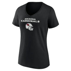 Arizona Cardinals  Women's Personalized Name & Number Team Wordmark V-Neck T-Shirt