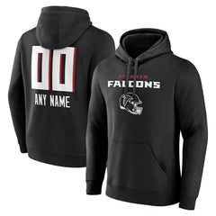 Atlanta Falcons  Personalized Name & Number Team Wordmark Pullover Hoodie