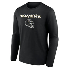 Baltimore Ravens  Personalized Name & Number Team Wordmark Long Sleeve T-Shirt